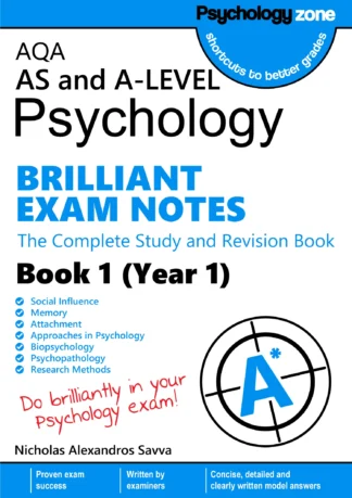 AS/A-Level AQA Psychology BRILLIANT Exam Notes: Year 1