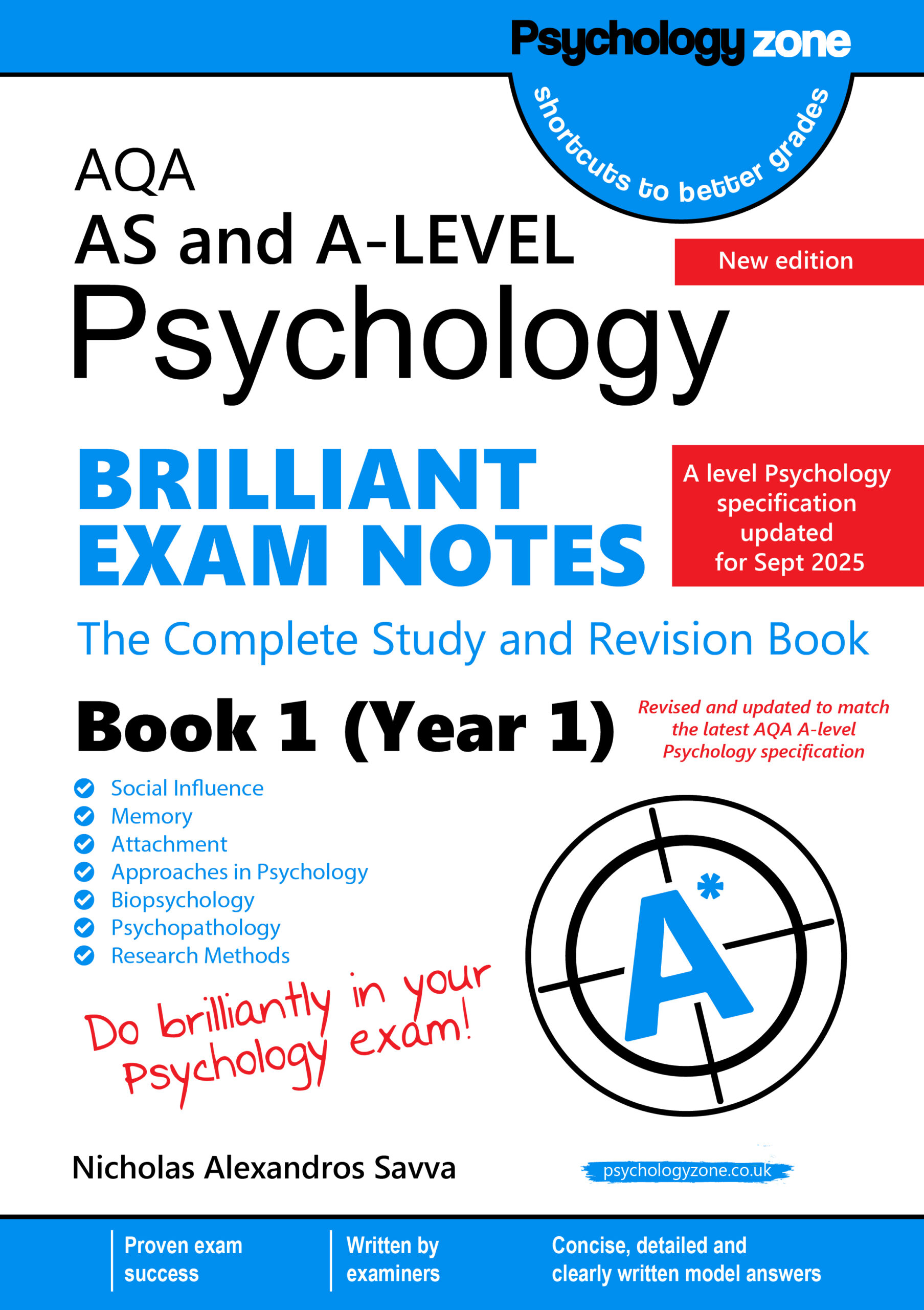 AS/A-Level AQA Psychology BRILLIANT Exam Notes: Book 1